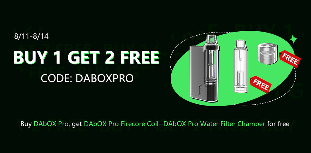 VIVANT buy one dabox pro get one glass coil head and glass water filter for free