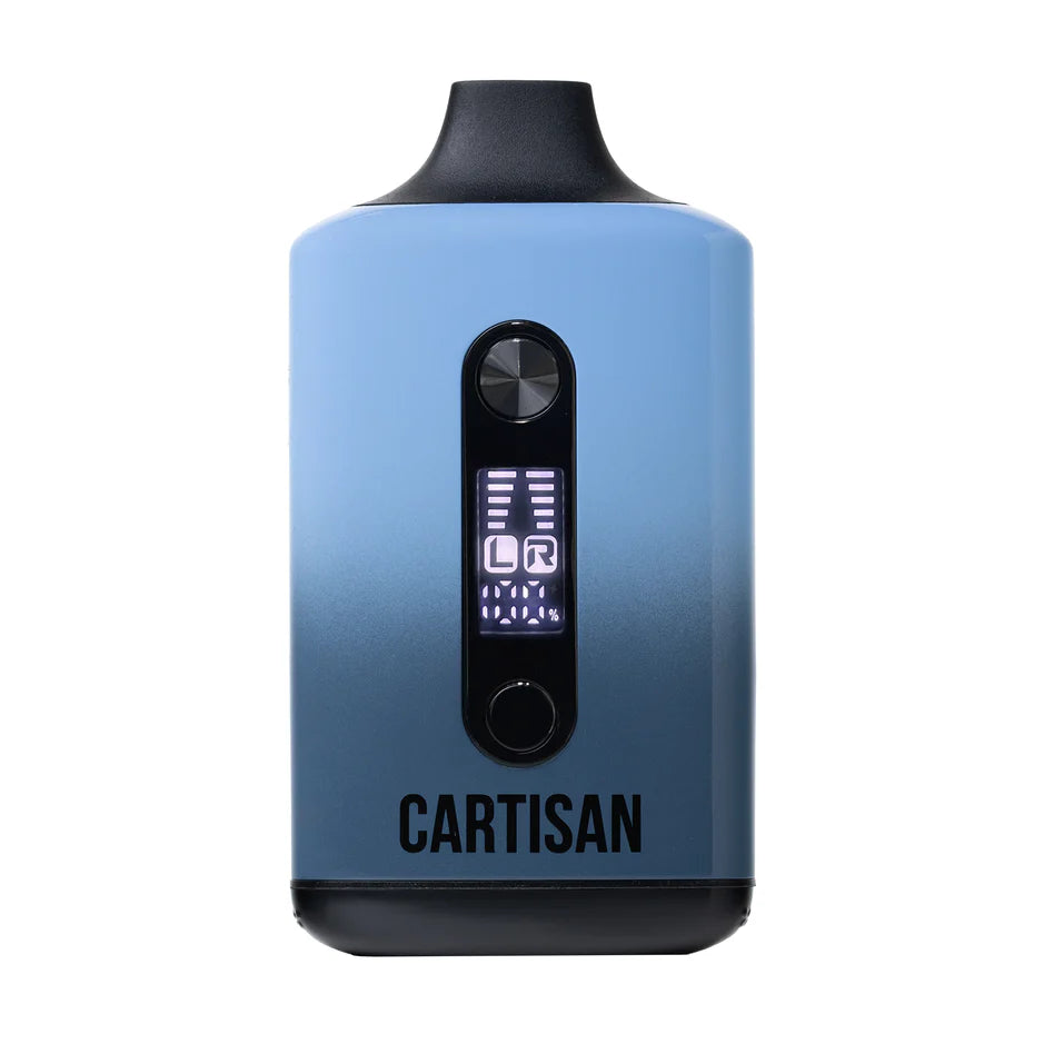 Compact dual cart vaporizer for 1g and 2g 510-thread cartridges with adjustable voltage