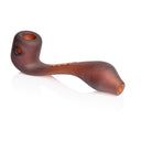 GRAV Sandblasted Classic Sherlock glass hand pipe with 6-inch matte finish, designed for smooth flower sessions at Vivant Online Vaporizer Shop.