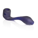6-inch GRAV Classic Sherlock glass pipe with sandblasted matte finish, ergonomic shape, and left-side carb hole for airflow control.