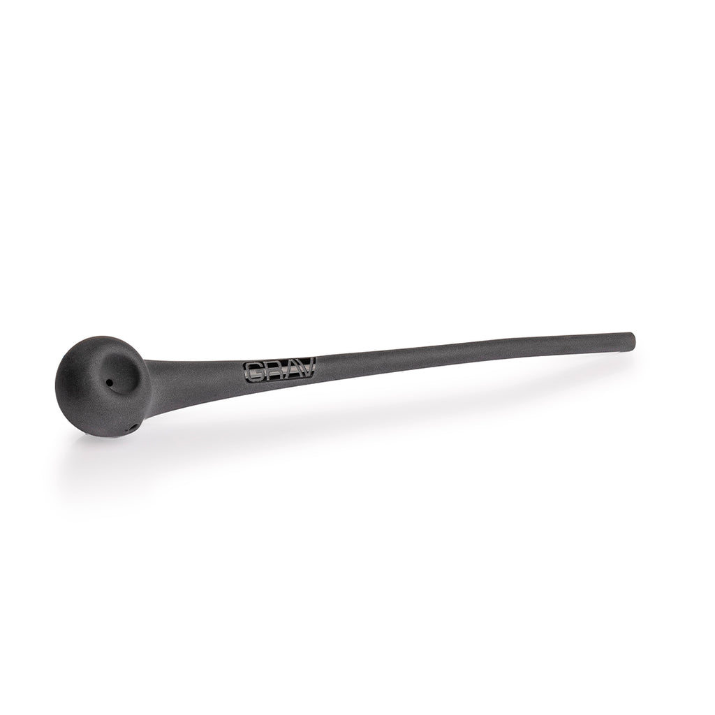Iconic GRAV Gandalf pipe with sandblasted texture, long mouthpiece, wide bowl, and left-side carb for smooth dry herb hits.