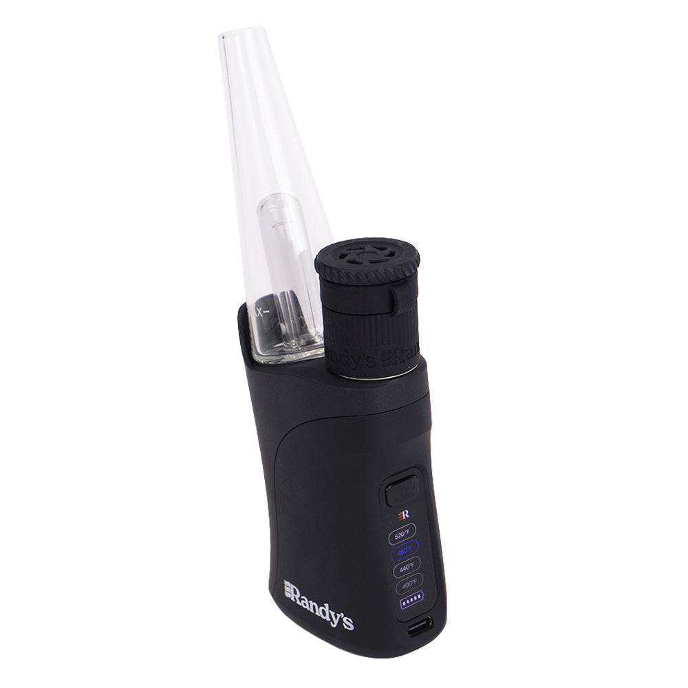 360° orbital carb cap on Randy’s Grip+ vaporizer for smooth airflow control