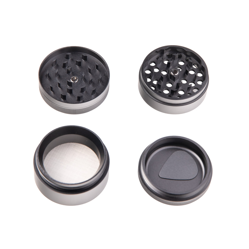 Premium aluminum MJ Arsenal grinder with sharp teeth for efficient and even herb grinding.