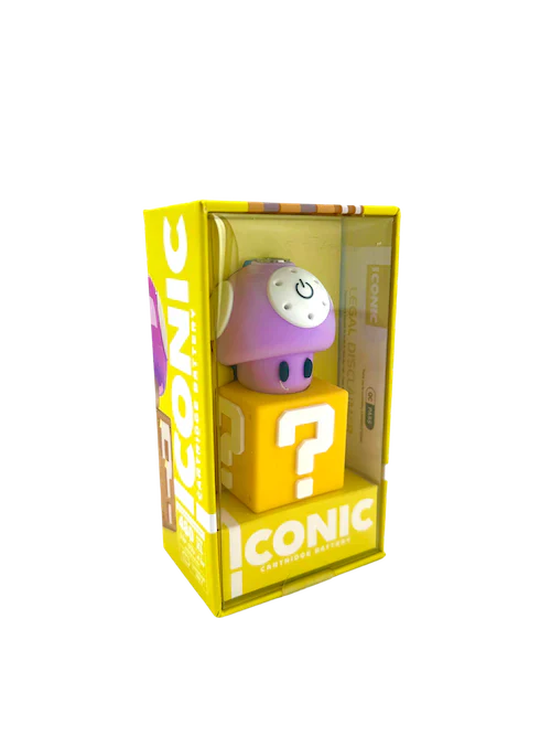 Stylish mushroom-shaped vape battery with premium colors and fast USB-C charging
