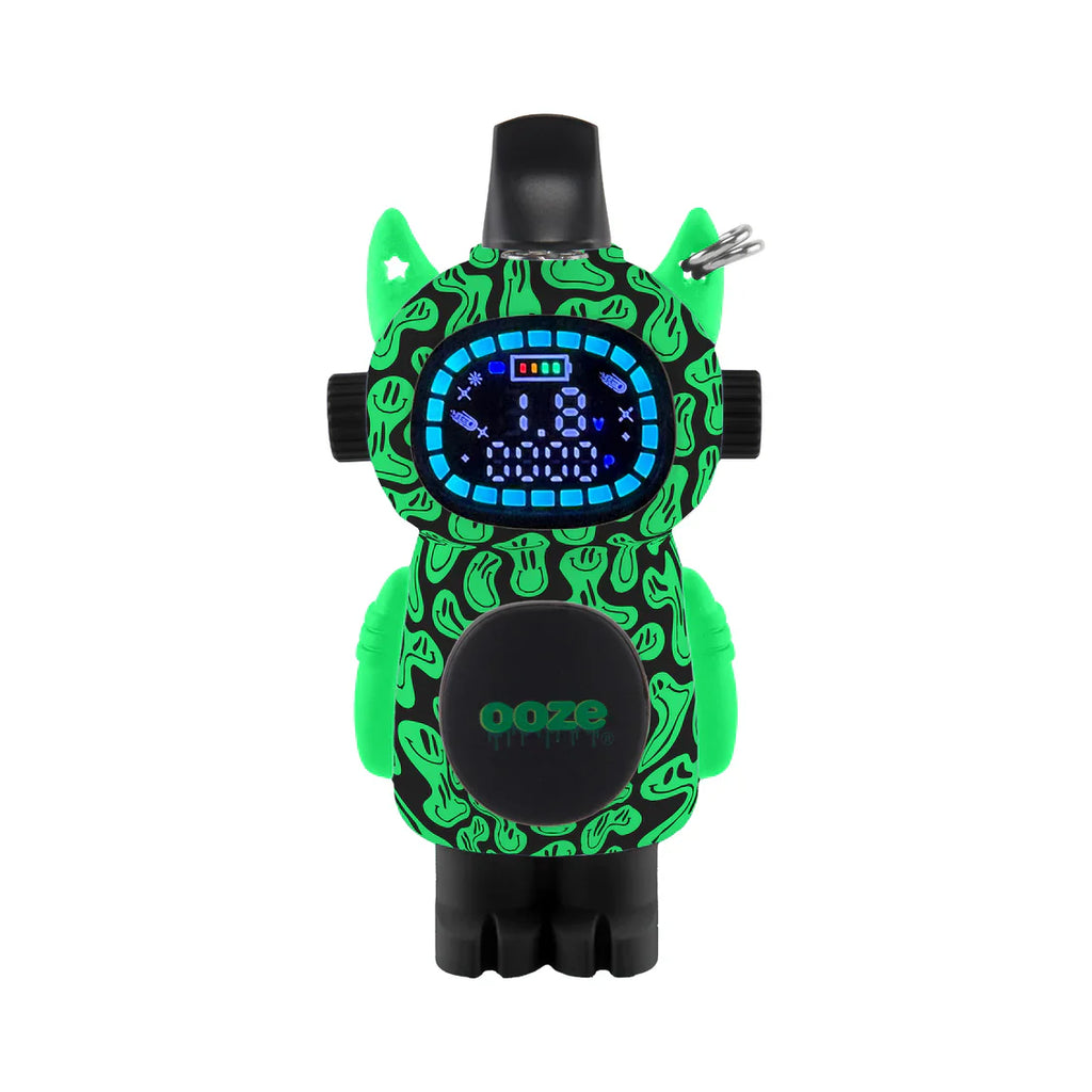 Colorful Ooze Bot 650 mAh character vape battery with dual 510 thread compatibility and LED digital display at Vivant shop.