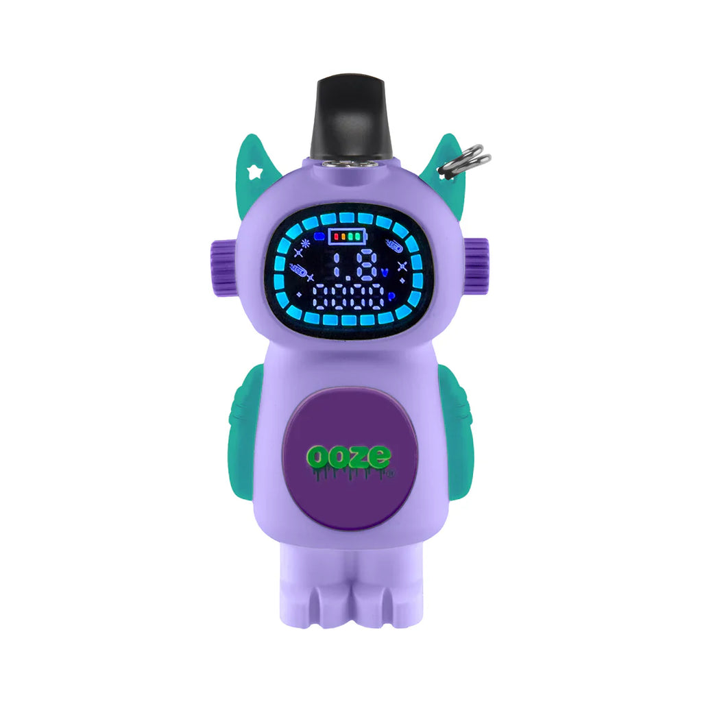 Ooze Bot 650 mAh vape battery with flex temp knob, puff counter and digital display — top-selling 510 thread battery at Vivant.