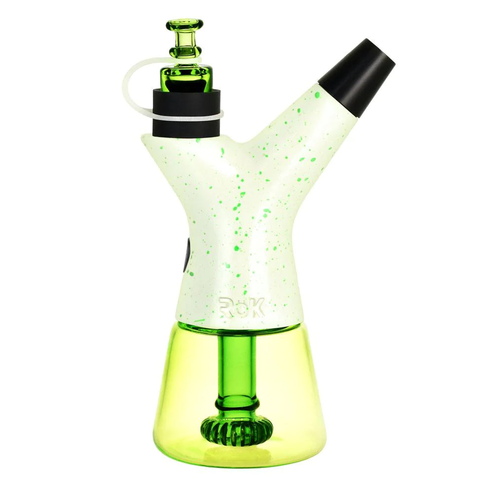 Elevate your vaping experience with the Pulsar RoK Electric Dab Rig - Limited Edition - Luna Glow, available at VIVANT. Explore the night with this neon green glow masterpiece at the best price on Vivant Store.