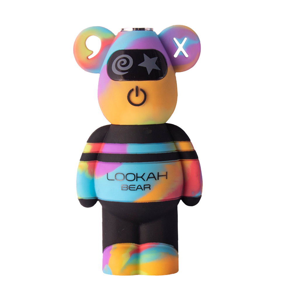 Lookah Bear battery for oil cartridges, featuring a swirl and star LED design.