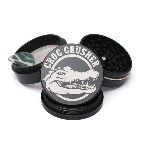 Croc Crusher 2.5 inch 4 piece aluminum grinder with diamond teeth at Vivant Online Vaporizer Shop
