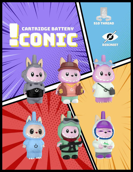 ICONIC Bubu 510 thread cartridge battery 480mAh for smooth vaping at Vivant Online Vaporizer Shop