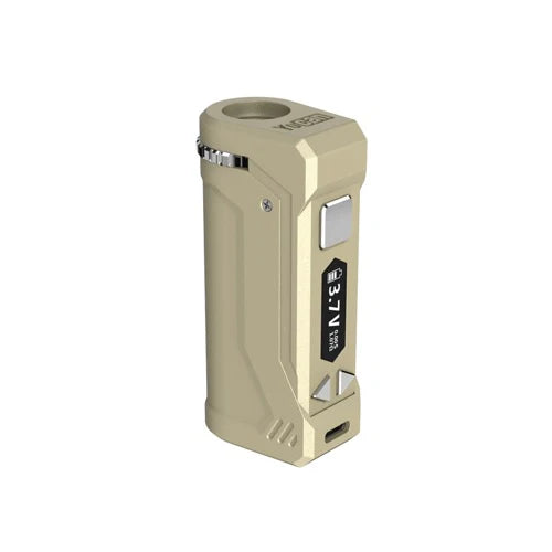 Metal Yocan UNI Pro 2.0 box mod compatible with thick oil 510 cartridges.